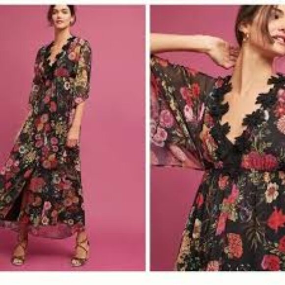 Farm Rio Laina Maxi Dress M - Picture 1 of 14